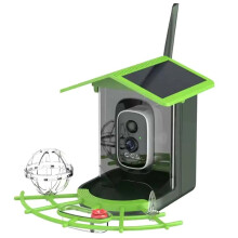 Bird Feeder Camera with AI Species Identifier Solar Powered, 2.5K HD Video, Motion Alerts - Outdoor Garden