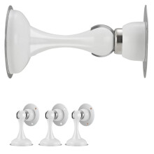 4er-Pack Türstopper Aus Edelstahl, Verdickt, Luxuriös, für Schlafzimmer, Starker Magnet, Bohrfrei, Weiß