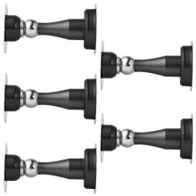 5Pcs Stainless Steel Powerful Magnetic Thickened Door Barrier 2 Installation Methods No Drilling Required