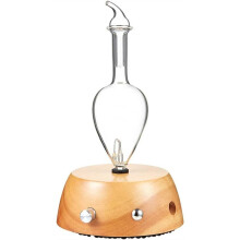 Aromatherapie-Diffuser voor Etherische Oliën, Waterloze Glazen Vernevelaar met Automatische Uitschakelfunctie, Lightwood US-Stekker
