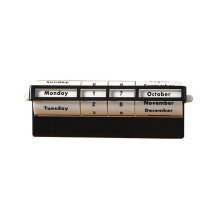 Rolling Perpetual Calendar Rotating Desk Calendar Metal Desktop Ornaments Desk Calendar Perpetual Calendar Countdown
