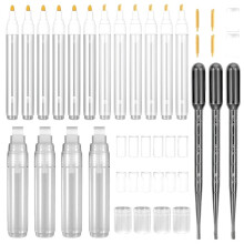 16 Stylos à Peinture Blanche Rechargeables, Marqueurs de Peinture Acrylique, avec 6 Pointes Remplaçables et un Compte-Gouttes de 3 Ml pour les