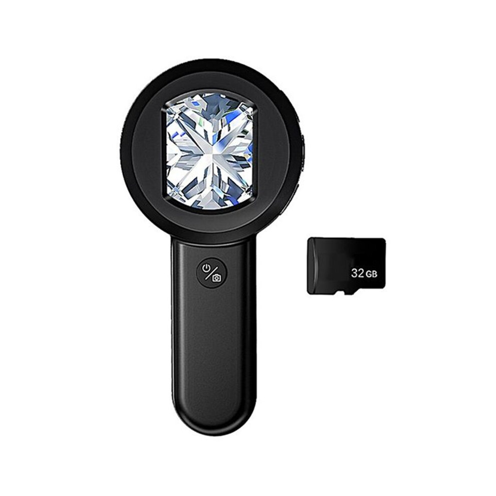 Usb Charging 100X Reading Loupe With 8 Led Rechargeable Portable Magnifier 2 Ing Modes For Reading Light 4712494421334