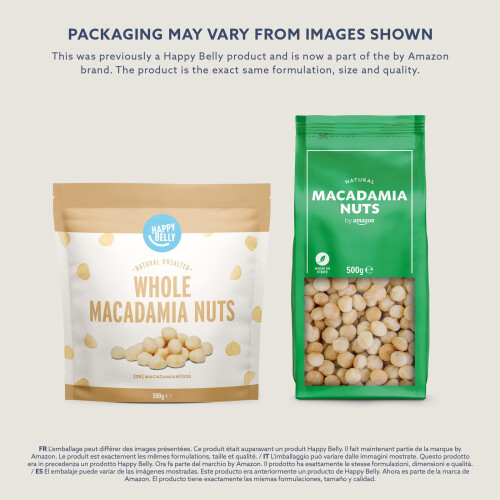 - Nueces de macadamia, Sin Sal, 500g (Paquete de 3) 2