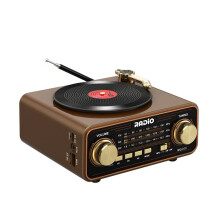 Retro Vinyl Player Style Radio Speaker, Portable AM/FM/SW Radio with Wireless Streaming,Vintage Decor for Home