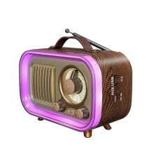 Tragbares Radio mit RGB-Stimmungslicht, Musikbox, AM/FM/SW, 3-Band--Radio, Lautsprecher mit AUX-, TF-Karten- und USB-Wiedergabe