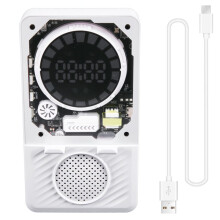 Wireless Induction Audio Speaker Phone Holder RGB Colorful Ambient Light Alarm Clock Desktop Foldable Holder