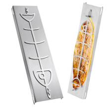 Salmon Holder,304 Stainless Steel Flat Cooking Rack Height Adjustable Outdoor BBQ Cookware for Grilling Fish