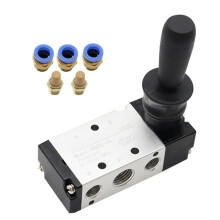 4H210-08 5/2 Way Pneumatic Air Hand Lever Operated Valve Manual Control 2 Position 3 5Port Push-Pull 3H210-08