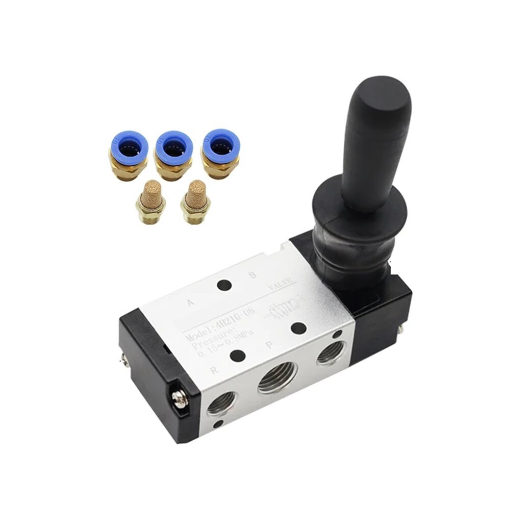 4H210-08 5/2 Way Pneumatic Air Hand Lever Operated Valve Manual Control 2 Position 3 5Port Push-Pull 3H210-08 4711256741376