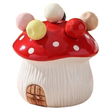 Pilz-Fruchtgabel-Set, Haushaltsdessert, Niedliche Kleine Gabel, Aufbewahrungsdose, Cartoon-Frucht-Einführungsschild A