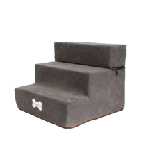 Soft Dog Stairs Ladder Non Slip 3 Steps Pet Removable Zipper Cover Small Cat B