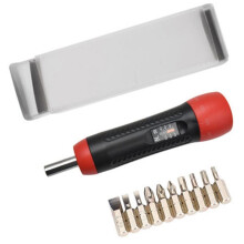 Chave de Torque Profissional Ajustável com Pré-Ajuste de 1/4 de Polegada e 10 Bits para Reparo de Bicicletas (0,5-3 Nm)