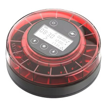 Automatischer Fischfutterautomat für Aquarien, Automatischer Futterspender mit Timer, Wiederaufladbarer Timer-Futterautomat mit USB-Kabel und Display
