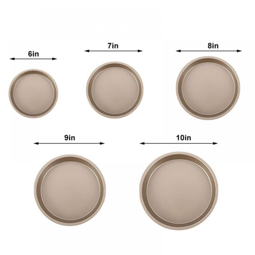 Round Cake Pan, Nonstick 6 Inch Cake Pan for Baking Gold 1