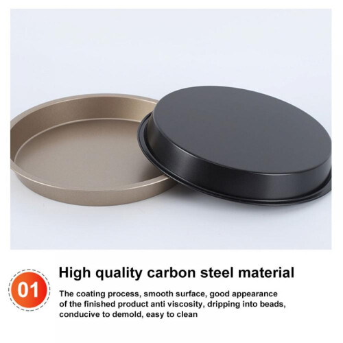 Round Cake Pan, Nonstick 6 Inch Cake Pan for Baking Gold 2