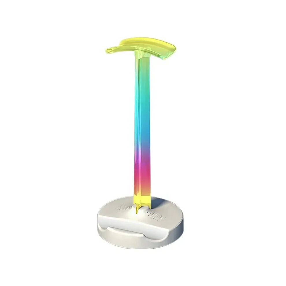 Rgb Gaming Headset Stand Desktop Ambient Lighting Ergonomic Headphone Stand Earphone Hanger For Pc Gamers White 4711451468160
