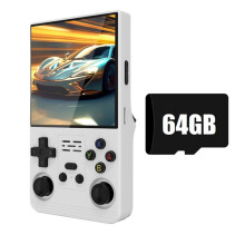 R39MAX Handheld-Spielkonsole 64 GB + 18.000+ Spiele 4-Zoll-IPS-Farbbildschirm 20+ Emulatoren Tragbarer Retro-Spieleplayer B