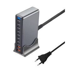 10 Poorten 800W GaN Snelladen PD3.1 USB C Type C Snelladerstation Adapters voor Meerdere Apparaten EU-Stekker
