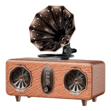 Retro--Lautsprecher mit FM-Radio, Bass, Vintage-Funktion, Kabellosem Lautsprecher, Unterstützung für USB/TF/AUX-Player für Zuhause, Büro,