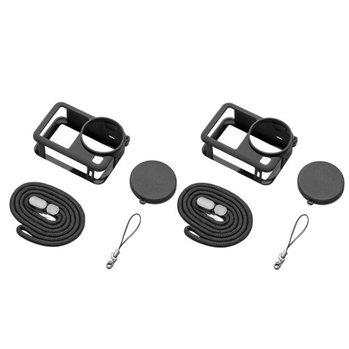 2X Silicone Case for  Osmo Action 6 Case with Lens Protective Cap for  Osmo Action6 Anti-Scratch Protective Shell