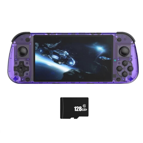 5.1-Inch R50S Retro Handheld Game Console128GB Linux System IPS Screen Dual Player Online Gaming Console