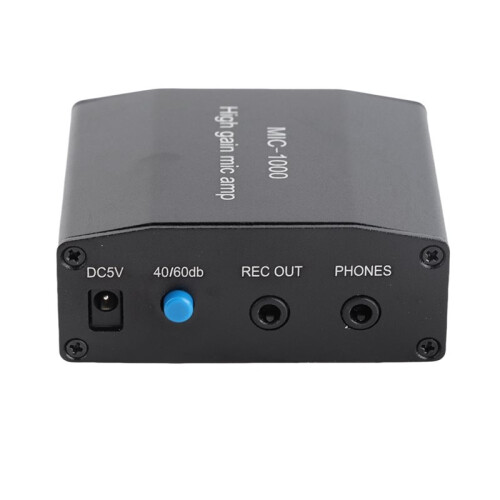 Portable Microphone Amplifier Audio Amp High Sensitivity Alc Automatic Level Control 1000 Times Amplification.