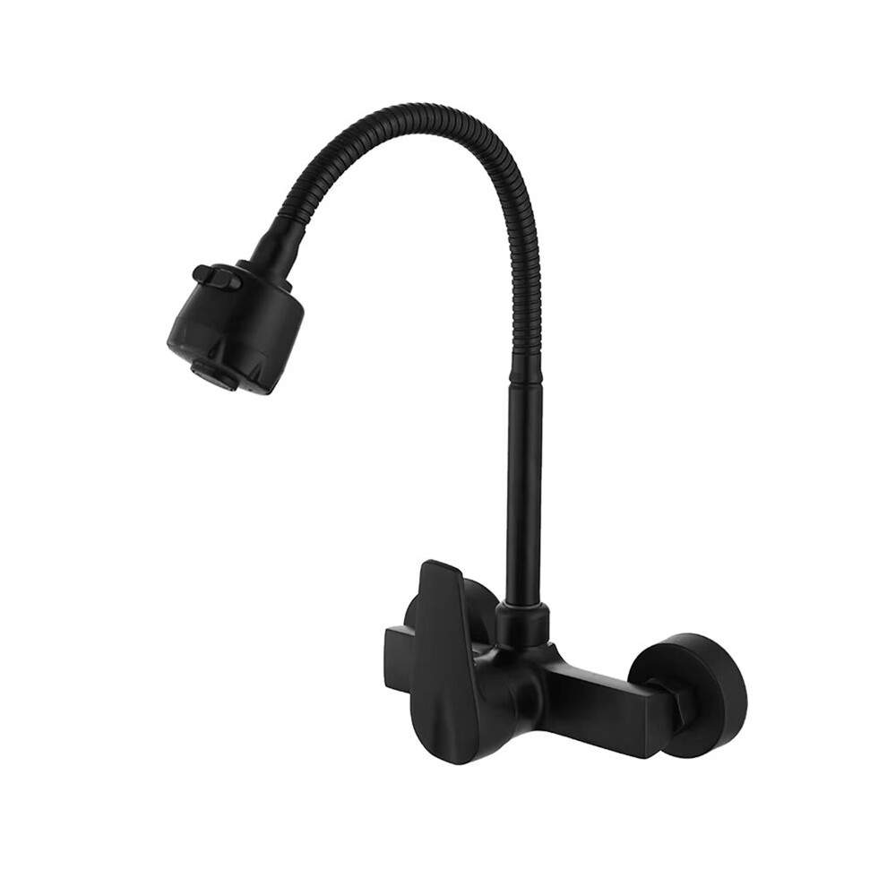 Wall Mounted Kitchen Faucet With 360 Degree Rotating Sprayer, Hot And Cold Water 4713913808644