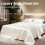 Full Size Satin Sheet Set Ivory 4-Piece Deep Pocket 4
