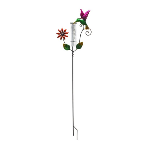 Pluviômetro  para Exterior, Medidor de Chuva de Metal com Estaca, 15 cm (6 Polegadas), para Jardim, Gramado, Cerca e Pátio