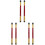 6Pcs Durable Band Conducting Stick Storage Tubes Assorted Color Holder 2