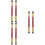 6Pcs Durable Band Conducting Stick Storage Tubes Assorted Color Holder 7