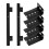 4Ensembles Coulisses Clavier Acier Noir Durables Pour Usage 2
