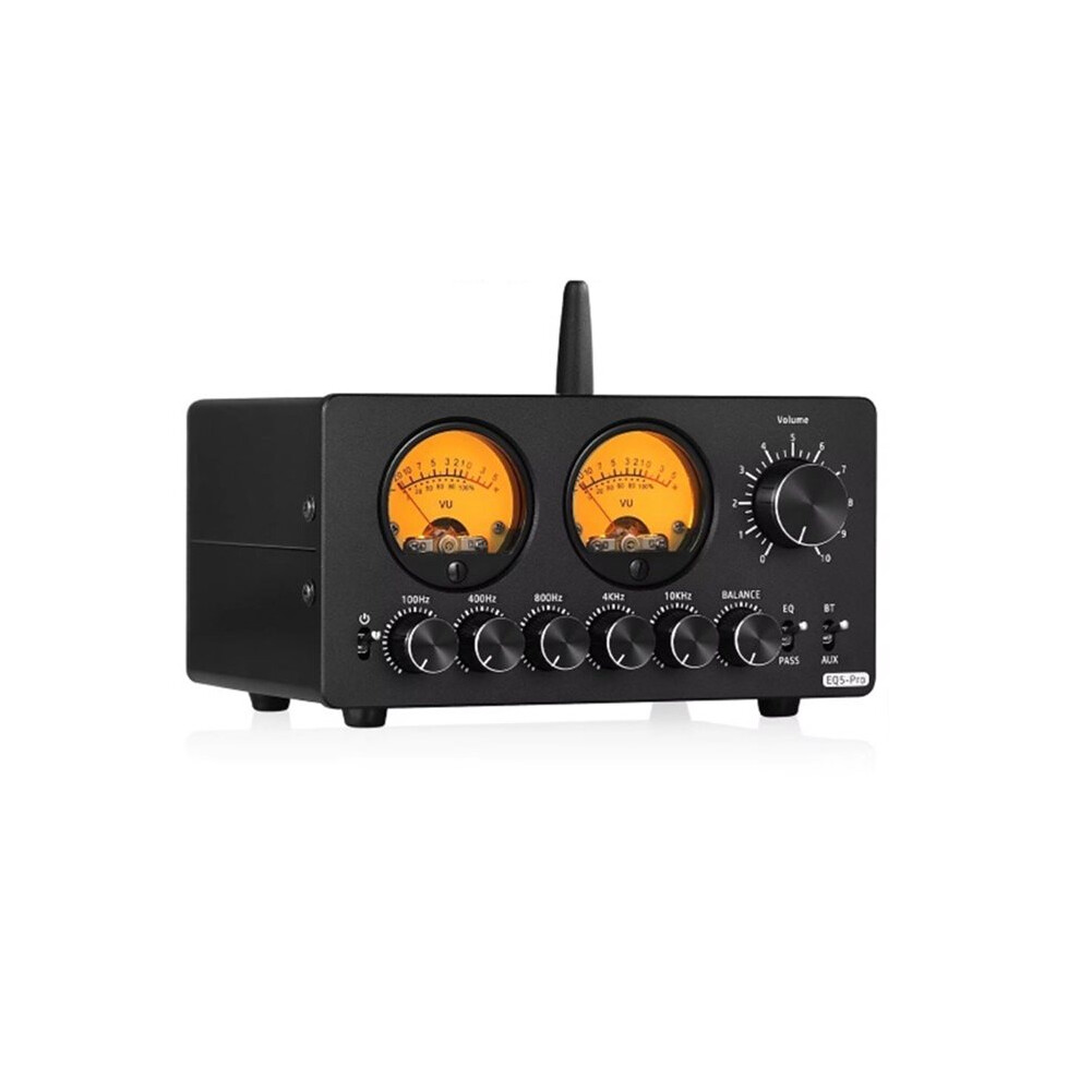 Eq5 Pro 5-Band Eq Preamp Stereo Equalizer Home Desk Audio Processor With Vu Meter 4713648991390