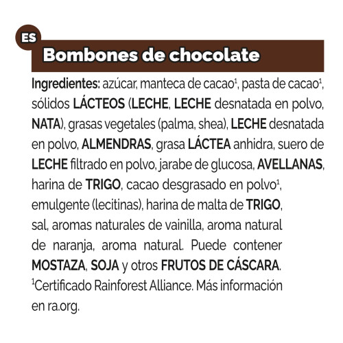 CAJA ROJA Bombones de chocolate con leche Lata 493g 2
