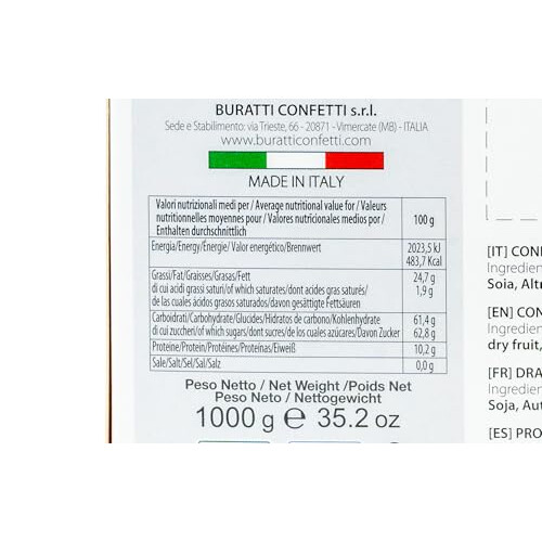 Buratti Confetti Avola Almendras Blanco 1000 g 1