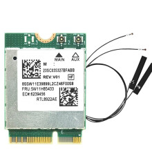 RTL8922AE WiFi7 Card Adapter 6338Mbps Tri-Band 2.4G/5G/6G Bluetooth5.4 M.2 NGFF Wireless WiFi Card for Win10/Win11