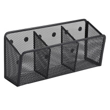 Magnetic Packet Holder, 3 Compartments Magnetic Metal Mesh Basket, Kitchen Organizers and Storage for Refrigerator
