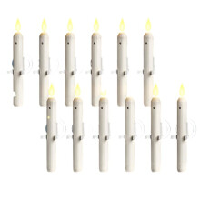 12 Sets Window Candles with Sensor Dusk to Dawn Christmas Lights with Suction Cups Battery Operated LED Candlesticks