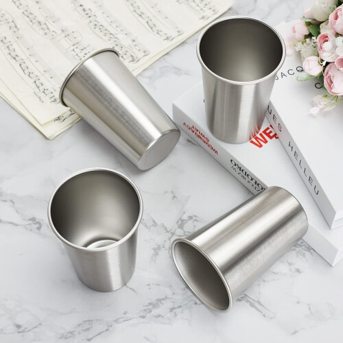 4 stk. 20oz rustfri stål Pint-kopper 2