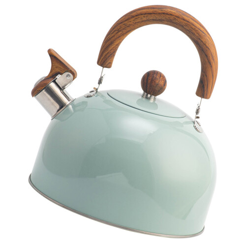 2Pcs Convenient Olive Green Stainless Steel Boiling Kettle for Kitchen 2