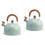 2Pcs Convenient Olive Green Stainless Steel Boiling Kettle for Kitchen 6