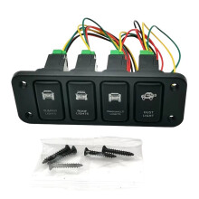 Car Bumper Roof A-Pillar Dust Light + Panel + Wiring Harness for Hilux Fortuner