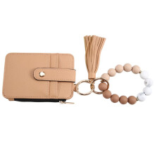 Llavero, Pulsera, Llavero, Tarjetero, Monedero para Mujer con Identificación y Llavero Desmontable.