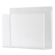 Wall File Holder, Clear Acrylic Design, 28x6x20cm, Brochure Display Holder, Mail Paper Storage Organizer