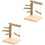 2Pièces Perchoirs Perroquet Bois Naturel Double Usage Pour Cage 5