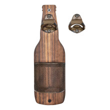 Apribottiglie da Parete In Legno Vintage con Raccoglitore per Tappi, per Gli Amanti Della Birra Nei Bar di Catering