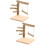 2Pièces Perchoirs Perroquet Bois Naturel Double Usage Pour Cage 9
