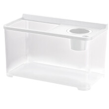 Fish Tank Small Goldfish Tank for Home Use,Suitable for Living Room or Desktop Use Cage Fishbowl White