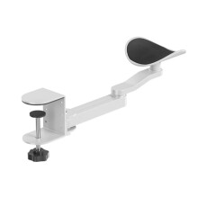 Aluminum Desk Arm Rest Support 3 Height Adjust Ergonomic Arm Rest Mouse Pad Armrest Bracket Console for Office White